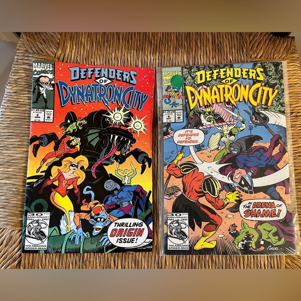 Lot of 2 Defenders Of Dynatron City #2 (1992) & Issue #4 (1992) Marvel Comics